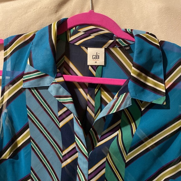 Cabi sleevelesss sheer top - Picture 2 of 4